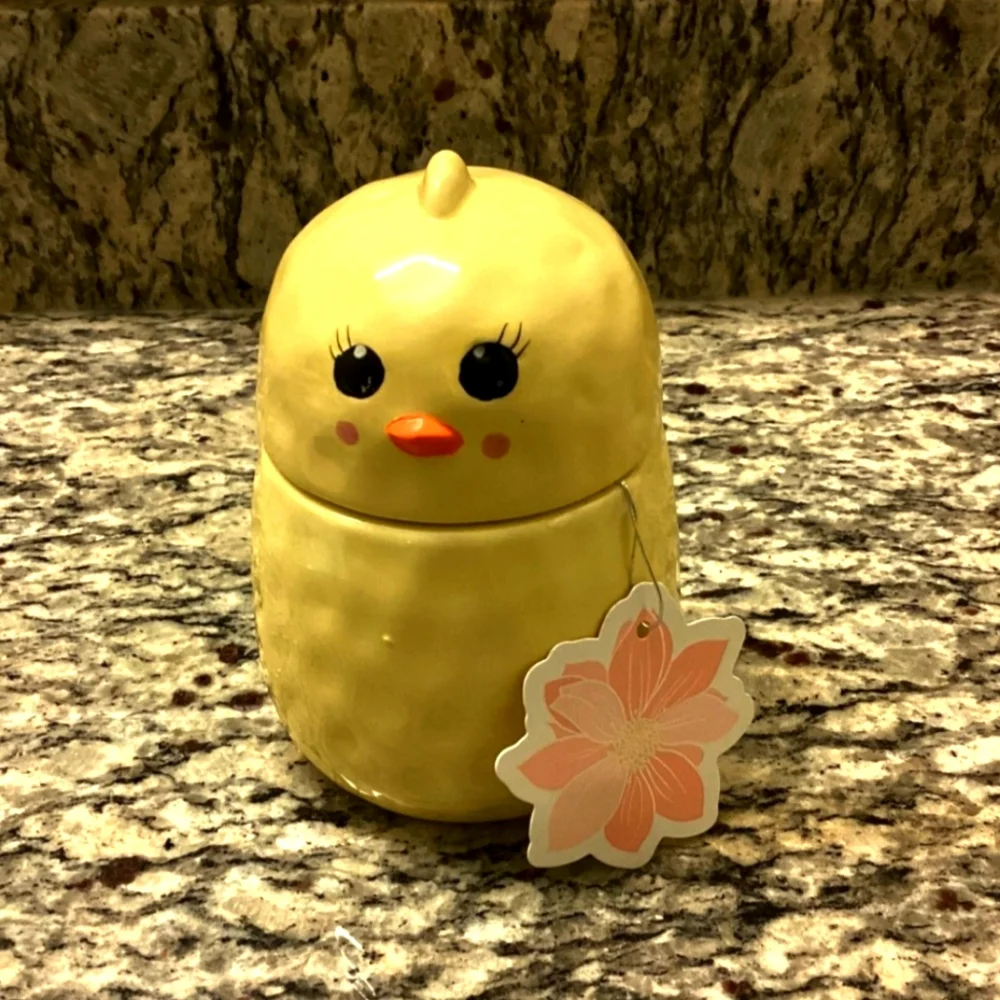 (SOLD)10 Strawberry St. Easter Small Chick Canister